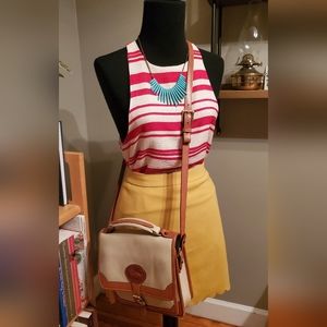 Red and white striped key hole racer back tank